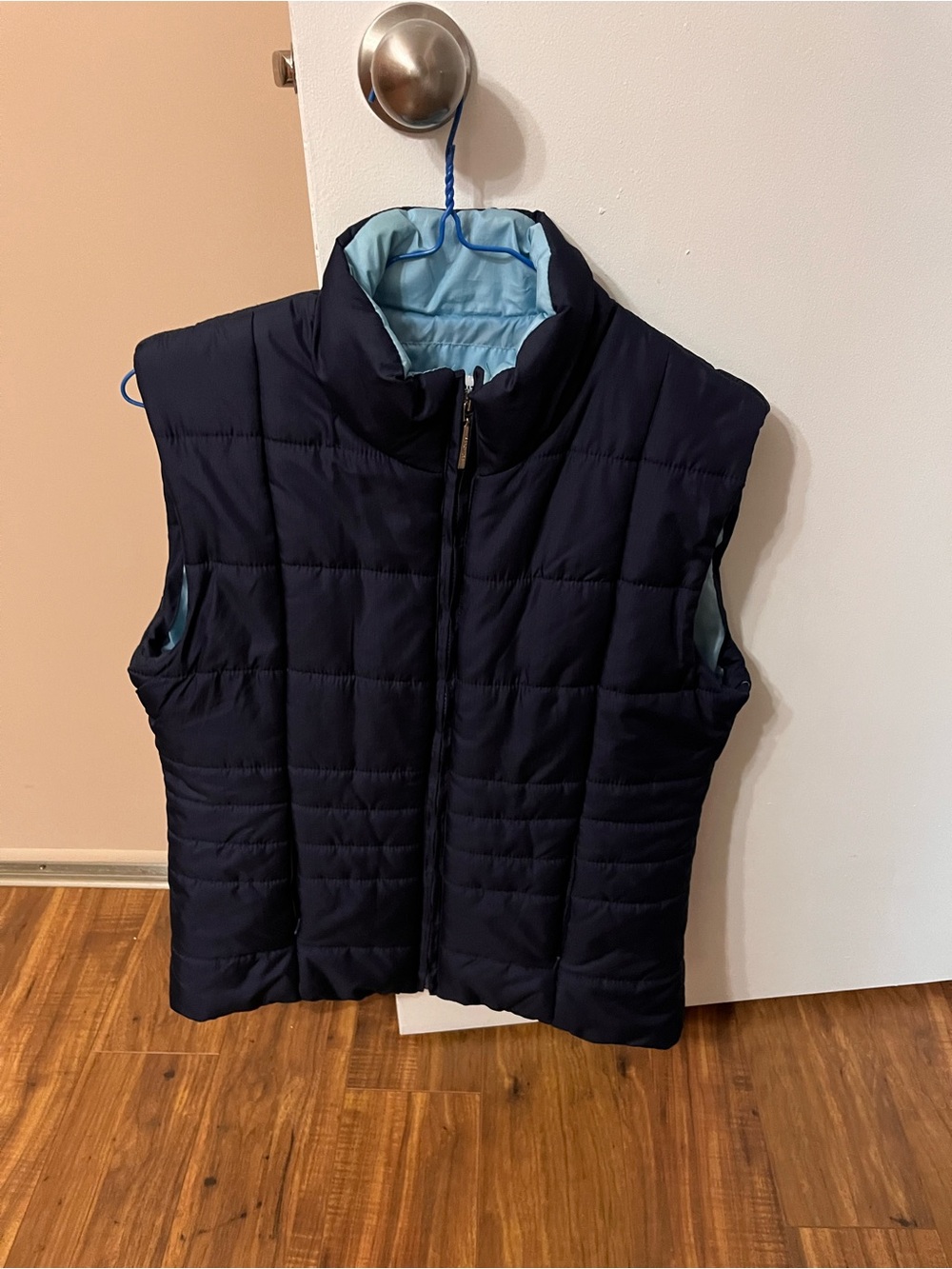 Isaac Mizrahi Navy Quilted Puffer Vest